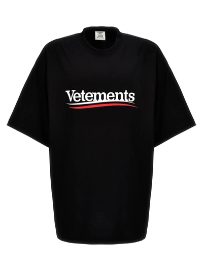 Shop Vetements Campaign Logo T-shirt In Black
