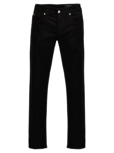 Shop Dolce & Gabbana 5-pocket Jeans In Black