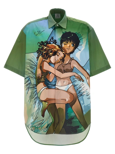 Shop Vetements Anime Shirt, Blouse In Multicolor