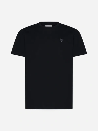 Shop Maison Kitsuné Bold Fox Head Patch Cotton T-shirt In Black