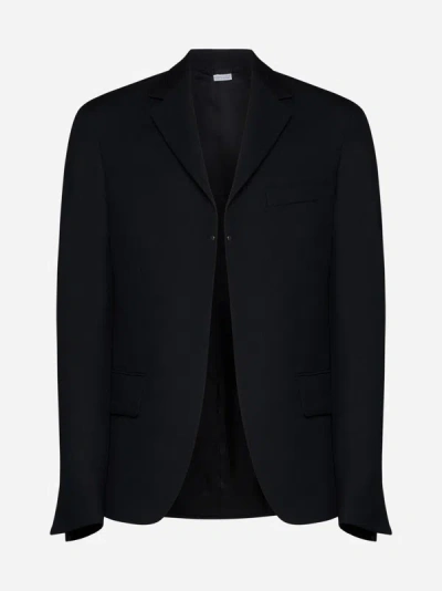 Shop Random Identities Buttonless Blazer In Black