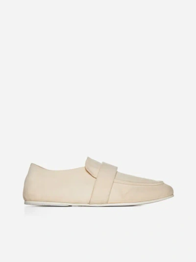 Shop Marsèll Leather Loafers In Light Beige