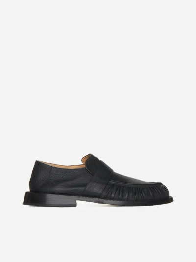 Shop Marsèll Leather Loafers In Black
