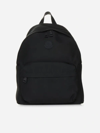 Shop Moncler Pierrick Canvas Backpack In Black