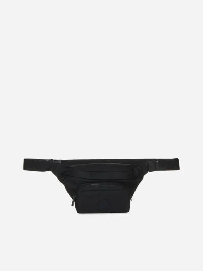 Shop Moncler Durance Canvas Belt Bag In Black