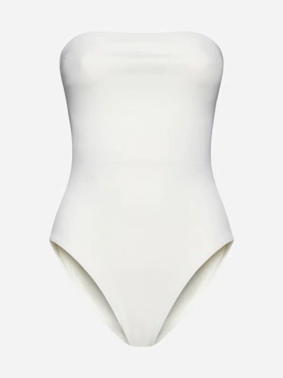 Shop Lido Sedici One-piece Swimsuit In Ivory