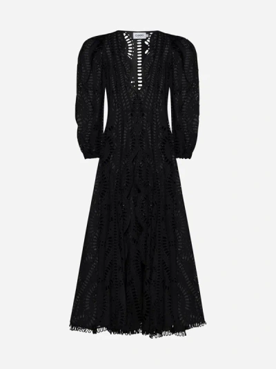 Shop Charo Ruiz Kelyk Broderie Anglaise Jacket-dress In Black