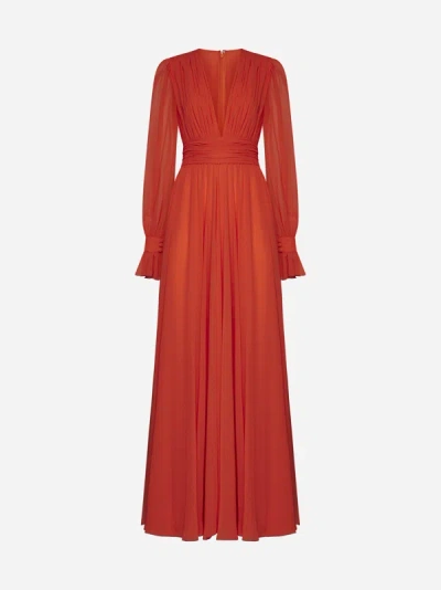 Shop Blanca Vita Agastache Long Dress In Orange