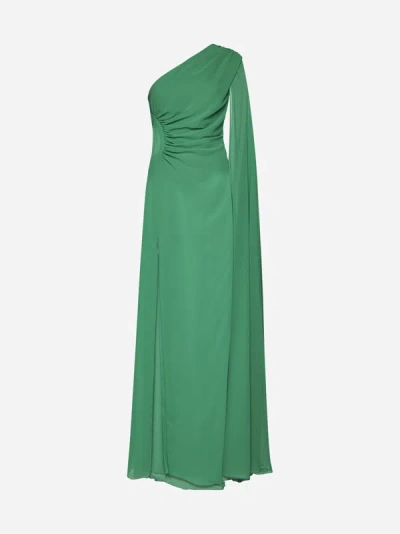 Shop Blanca Vita Afelandra One-shoulder Dress In Emerald