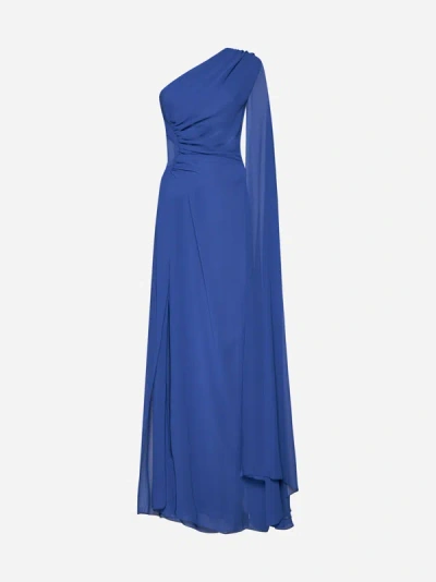 Shop Blanca Vita Afelandra One-shoulder Dress In Royal