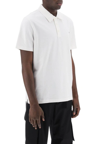 Shop Apc A.p.c. Carter Polo Shirt With Logo Embroidery In White