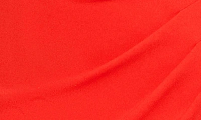 Xscape Plus Size Ruffled One-shoulder Scuba Crepe Gown In Red