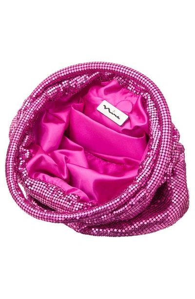 Nina Joyce Mesh Top Handle Bag In Parfait Pink