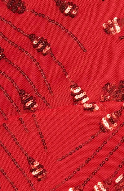Lulus Photo Finish Sequin High-low Maxi Dress In Red/ Shiny Red