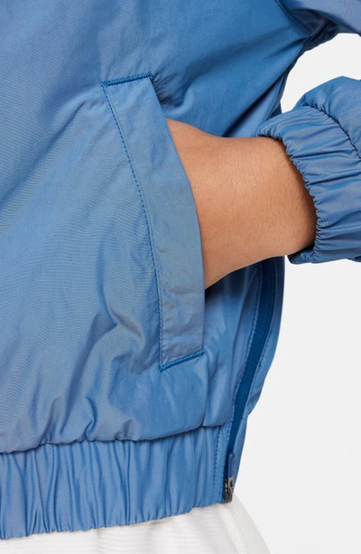 Shop Nike Kids' Sportswear Windrunner Water Repellent Jacket In Armory Blue/ Court Blue