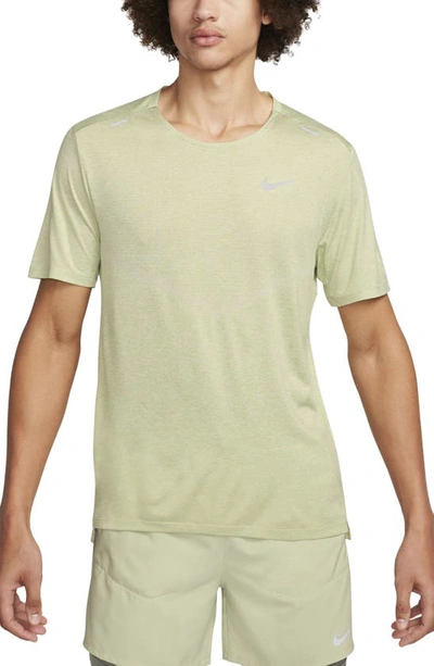 Shop Nike Dri-fit 365 Running T-shirt In Olive Aura/ Heather