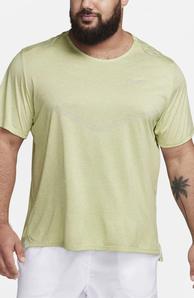 Shop Nike Dri-fit 365 Running T-shirt In Olive Aura/ Heather
