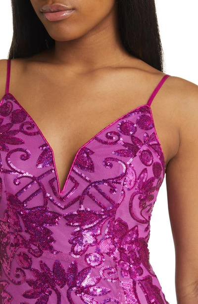 Lulus Made For Magic Magenta Sequin Mermaid Maxi Dress In Shiny Magenta