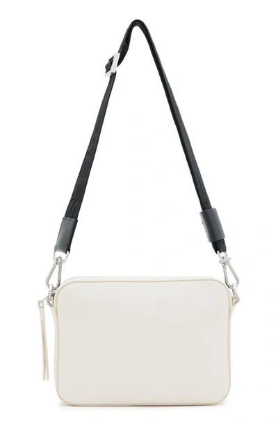 Shop Allsaints Lucile Leather Crossbody Bag In Desert White