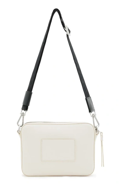 Shop Allsaints Lucile Leather Crossbody Bag In Desert White