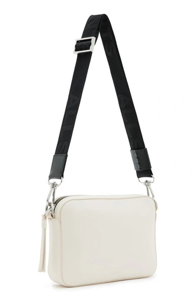 Shop Allsaints Lucile Leather Crossbody Bag In Desert White