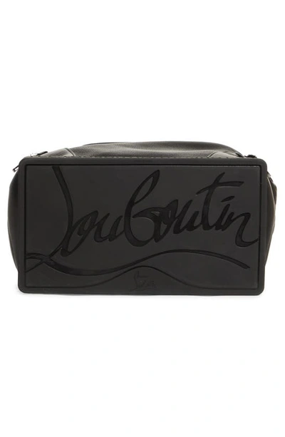 Shop Christian Louboutin Small Explorafunk Empire Leather Backpack In Black/ Black/ Black