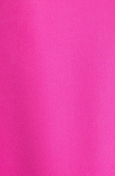 Shop Valentino Tie Neck Silk Cape Dress In Pink Pp/ Pink Pp