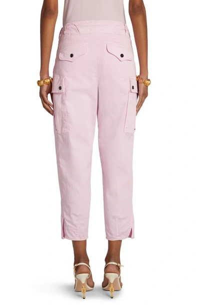 Shop Tom Ford Cotton Stretch Twill Crop Cargo Pants In Light Pink