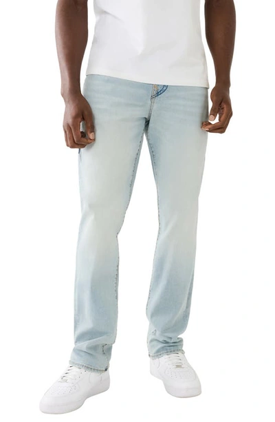 Shop True Religion Brand Jeans Ricky Super T Straight Leg Jeans In Kolari Light Wash