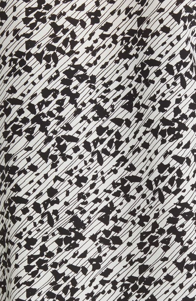 Hugo Boss V-neck Blouse In Printed Silk In White Multi
