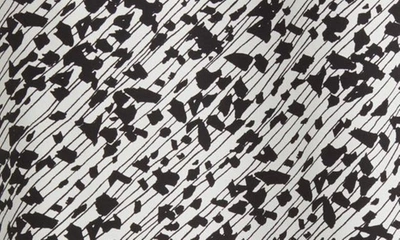 Hugo Boss V-neck Blouse In Printed Silk In White Multi
