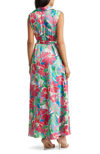 By Design Evangeline Sleeveless Maxi Shirtdress In Brady Pink