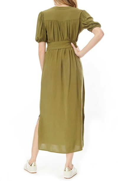 Shop By Design Montana Challis Midi Dress In Olive Branch