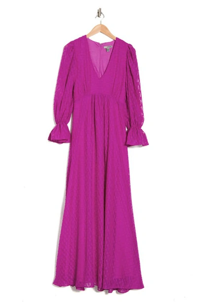 By Design Eva Long Sleeve Maxi Dress In Wild Aster