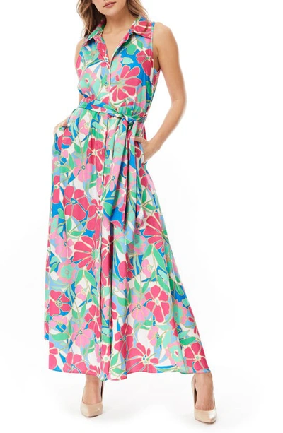 Shop By Design Evangeline Maxi Dress In Brady B Pink Blue