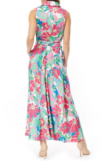 Shop By Design Evangeline Maxi Dress In Brady B Pink Blue