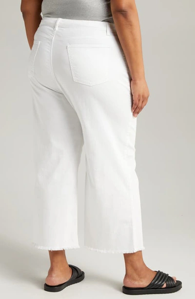 Shop Eileen Fisher High Waist Crop Wide Leg Jeans In White