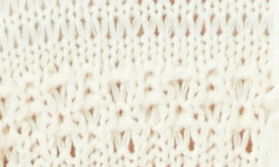 Shop Love By Design Ellie Crochet Hooded Sweater In Bleached Sand
