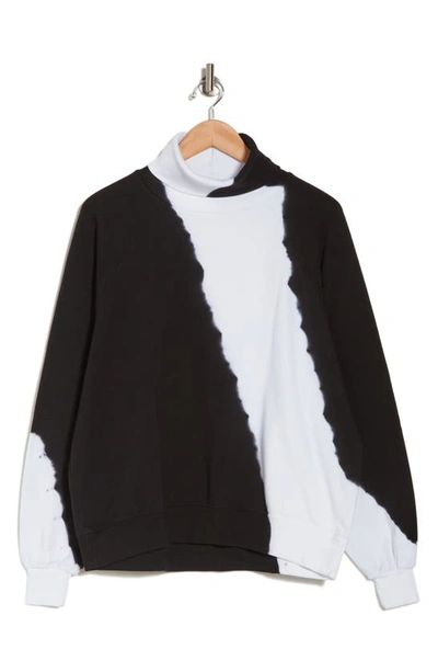 Shop Electric & Rose Keyes Turtleneck Sweatshirt In Onyx/ Cloud
