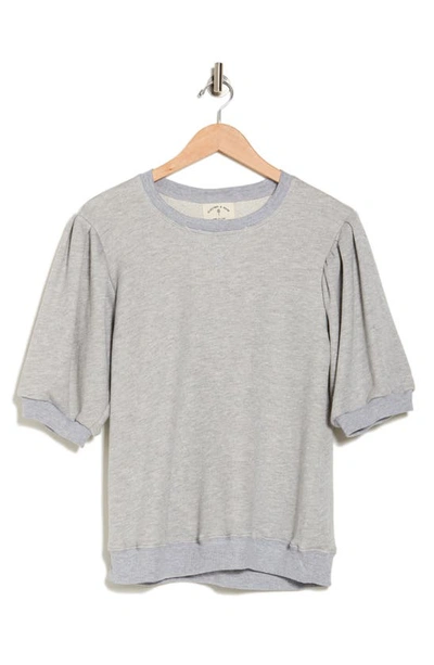 Shop Electric & Rose Casey Short Sleeve Sweatshirt In Heather Grey