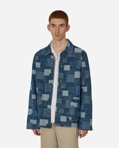 Shop Apc Kerlouan Denim Jacket Washed Indigo In Blue