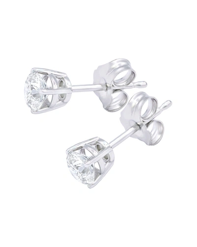 Diana M. 14kt White Gold Studs Weighing 0.40 Cts Tw In White