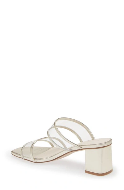 Koko + Palenki Ghost Slide Sandal In Gold Leather