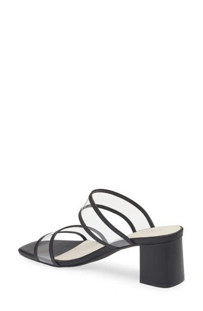 Koko + Palenki Ghost Slide Sandal In Black Leather