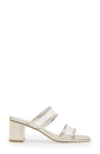 Koko + Palenki Ghost Slide Sandal In Gold Leather