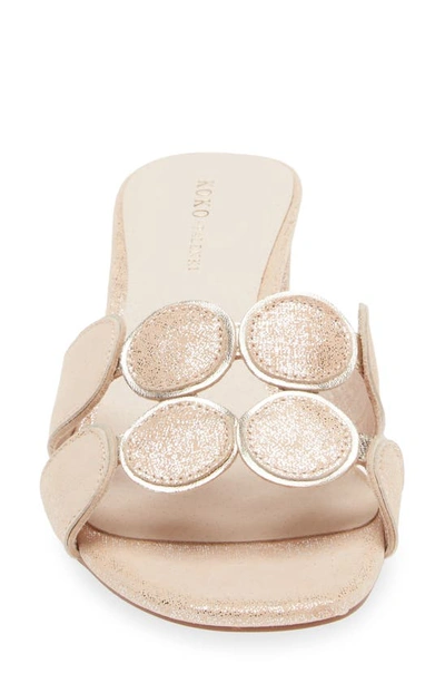 Koko + Palenki Lively Slide Sandal In Gold Soft Metallic