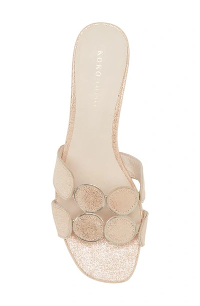 Koko + Palenki Lively Slide Sandal In Gold Soft Metallic
