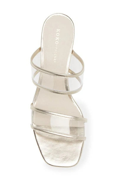 Koko + Palenki Ghost Slide Sandal In Gold Leather
