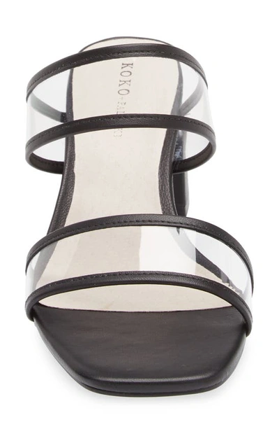 Koko + Palenki Ghost Slide Sandal In Black Leather