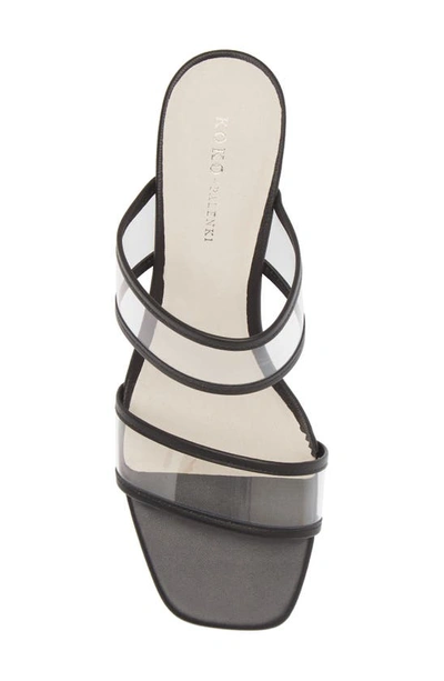 Koko + Palenki Ghost Slide Sandal In Black Leather